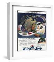 1949 Willys-The Universal Jeep-null-Framed Art Print