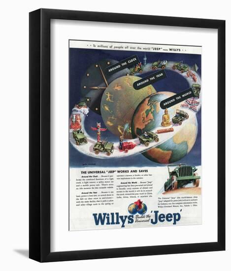 1949 Willys-The Universal Jeep-null-Framed Art Print