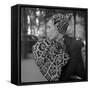 1949: Woman in Fur Fashion in New York City-Gordon Parks-Framed Stretched Canvas