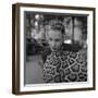 1949: Woman in Fur Fashion in New York City-Gordon Parks-Framed Photographic Print