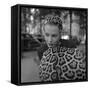 1949: Woman in Fur Fashion in New York City-Gordon Parks-Framed Stretched Canvas