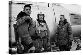 1950: F-86 Sabre Jet Pilots. in Center Is Colonial John C. Meyer-John Dominis-Stretched Canvas