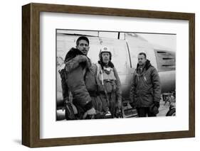 1950: F-86 Sabre Jet Pilots. in Center Is Colonial John C. Meyer-John Dominis-Framed Photographic Print