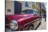 1950's car in artistic Havana, Cuba.-Michele Niles-Stretched Canvas