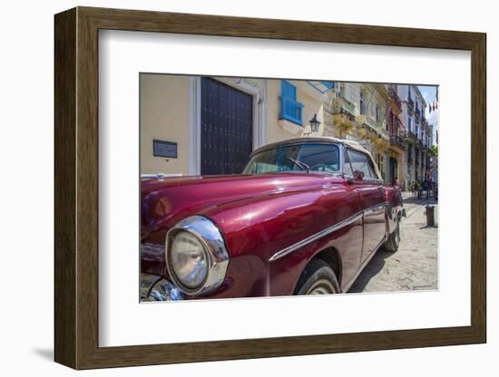 1950's car in artistic Havana, Cuba.-Michele Niles-Framed Photographic Print