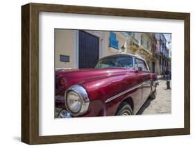 1950's car in artistic Havana, Cuba.-Michele Niles-Framed Photographic Print