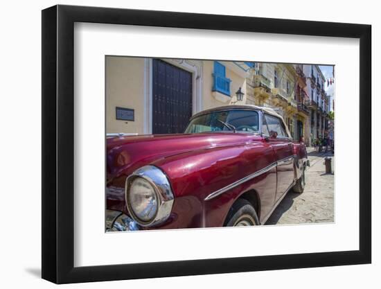 1950's car in artistic Havana, Cuba.-Michele Niles-Framed Photographic Print