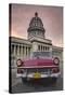 1950's Era Car Parked on Street in Havana Cuba-Adam Jones-Stretched Canvas