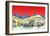 1950's Service Station, 1950-null-Framed Giclee Print