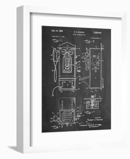 1950's Telephone Patent-null-Framed Art Print