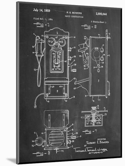 1950's Telephone Patent-null-Mounted Art Print