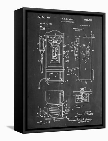 1950's Telephone Patent-null-Framed Stretched Canvas