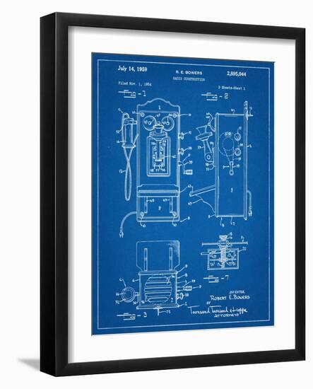 1950's Telephone Patent-null-Framed Art Print