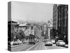 1950s-1960s Cable Car in San Francisco California-null-Stretched Canvas
