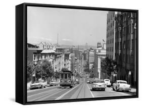 1950s-1960s Cable Car in San Francisco California-null-Framed Stretched Canvas