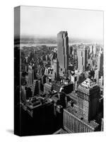 1950s Aerial View of Rockefeller Center Radio City in Middle Grand Central Station-null-Stretched Canvas