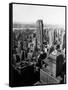 1950s Aerial View of Rockefeller Center Radio City in Middle Grand Central Station-null-Framed Stretched Canvas