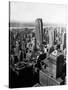 1950s Aerial View of Rockefeller Center Radio City in Middle Grand Central Station-null-Stretched Canvas