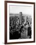 1950s Aerial View of Rockefeller Center Radio City in Middle Grand Central Station-null-Framed Photographic Print