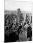1950s Aerial View of Rockefeller Center Radio City in Middle Grand Central Station-null-Mounted Photographic Print