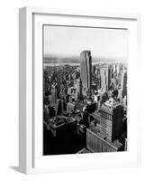 1950s Aerial View of Rockefeller Center Radio City in Middle Grand Central Station-null-Framed Photographic Print