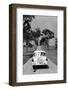 1950s BACK OF WHITE FORD SEDAN DRIVING OFF WITH JUST MARRIED SIGN ON TRUNK-H. Armstrong Roberts-Framed Photographic Print