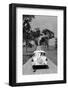 1950s BACK OF WHITE FORD SEDAN DRIVING OFF WITH JUST MARRIED SIGN ON TRUNK-H. Armstrong Roberts-Framed Photographic Print