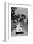 1950s BACK OF WHITE FORD SEDAN DRIVING OFF WITH JUST MARRIED SIGN ON TRUNK-H. Armstrong Roberts-Framed Photographic Print