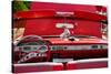 1950s Chevrolet Impala detail at antique car show, Cape Ann, Gloucester, Massachusetts, USA-null-Stretched Canvas