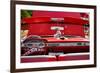 1950s Chevrolet Impala detail at antique car show, Cape Ann, Gloucester, Massachusetts, USA-null-Framed Photographic Print