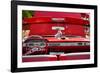 1950s Chevrolet Impala detail at antique car show, Cape Ann, Gloucester, Massachusetts, USA-null-Framed Photographic Print