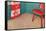 1950s Corner Interior with Red Chair and Curtains-null-Framed Stretched Canvas