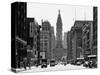 1950s Downtown Philadelphia,, PA  Looking South Down North Broad Street at City Hall-null-Stretched Canvas