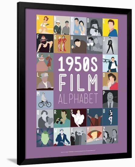 1950s Film Alphabet - A to Z-Stephen Wildish-Framed Giclee Print