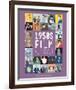 1950s Film Alphabet - A to Z-Stephen Wildish-Framed Giclee Print