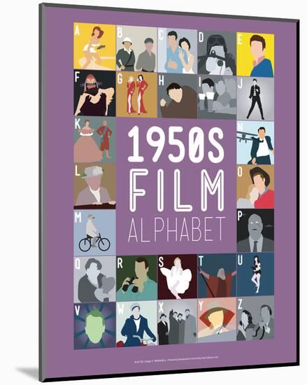 1950s Film Alphabet - A to Z-Stephen Wildish-Mounted Giclee Print