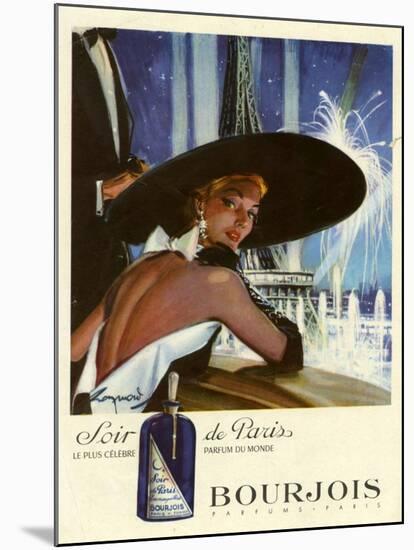 1950s France Bourjois Magazine Advertisement-null-Mounted Giclee Print