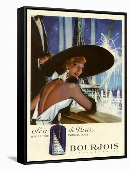 1950s France Bourjois Magazine Advertisement-null-Framed Stretched Canvas