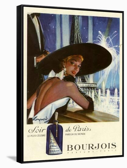 1950s France Bourjois Magazine Advertisement-null-Framed Stretched Canvas