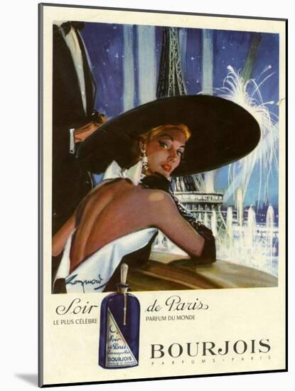 1950s France Bourjois Magazine Advertisement-null-Mounted Giclee Print