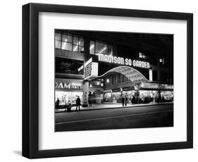 1950s Madison Square Garden Marquee Night West 49th Street Billing Ice Capades of 1953 Building-null-Framed Photographic Print