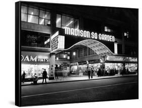 1950s Madison Square Garden Marquee Night West 49th Street Billing Ice Capades of 1953 Building-null-Framed Stretched Canvas