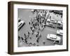 1950s New York City, NY 5th Avenue Overhead View of Traffic and Pedestrians Crossing Street-null-Framed Premium Photographic Print