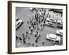 1950s New York City, NY 5th Avenue Overhead View of Traffic and Pedestrians Crossing Street-null-Framed Photographic Print