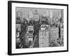 1950s New York City Times Square Looking North from Roof of Hotel Claridge NYC-null-Framed Photographic Print