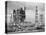 1950s NIGHT SHOT OF OIL REFINERY LIGHTS ON PETROCHEMICAL INDUSTRY GASOLINE FOSSIL FUEL TIDEWATER...-Panoramic Images-Stretched Canvas