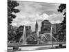 1950s Philadelphia,, PA Looking Southeast Past Swann Fountain at Logan Circle to City Hall Tower-null-Mounted Photographic Print