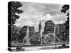 1950s Philadelphia,, PA Looking Southeast Past Swann Fountain at Logan Circle to City Hall Tower-null-Stretched Canvas