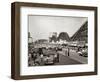 1950s ROLLER COASTER CROWDED STREETS PARKED CARS CONEY ISLAND BROOKLYN NEW YORK USA-Panoramic Images-Framed Photographic Print