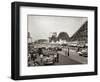 1950s ROLLER COASTER CROWDED STREETS PARKED CARS CONEY ISLAND BROOKLYN NEW YORK USA-Panoramic Images-Framed Photographic Print